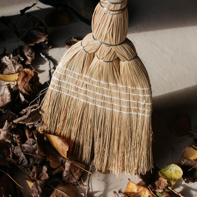 Outdoor straw broom