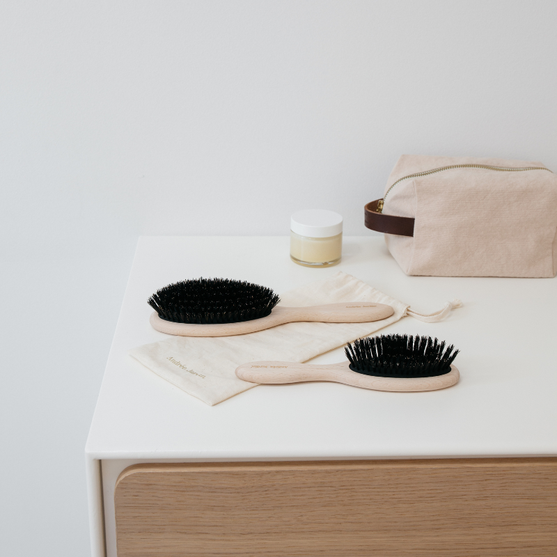 Hairbrush made of boar bristles