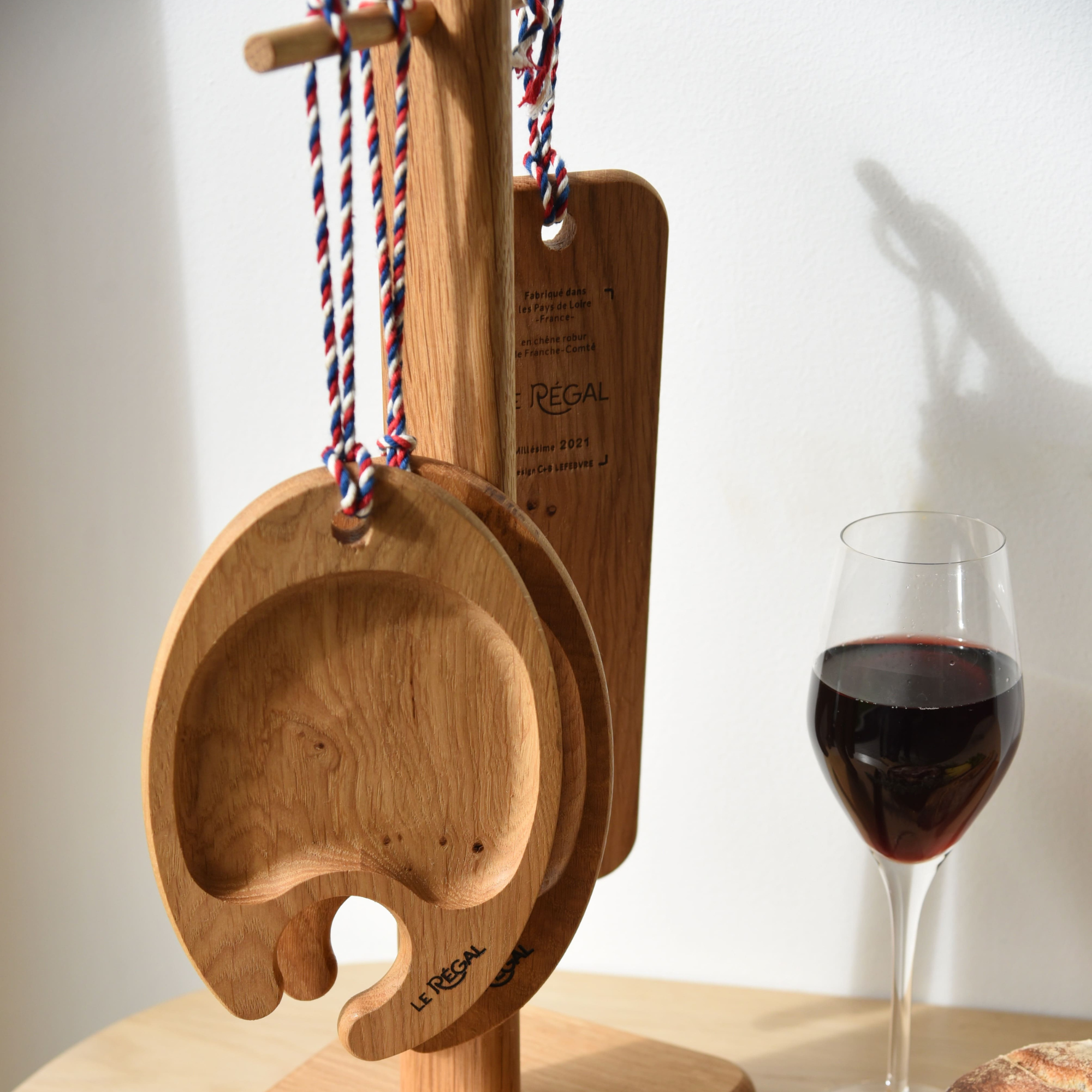 Planche apéro porte verre "Sommelier" 20 x 12 cm