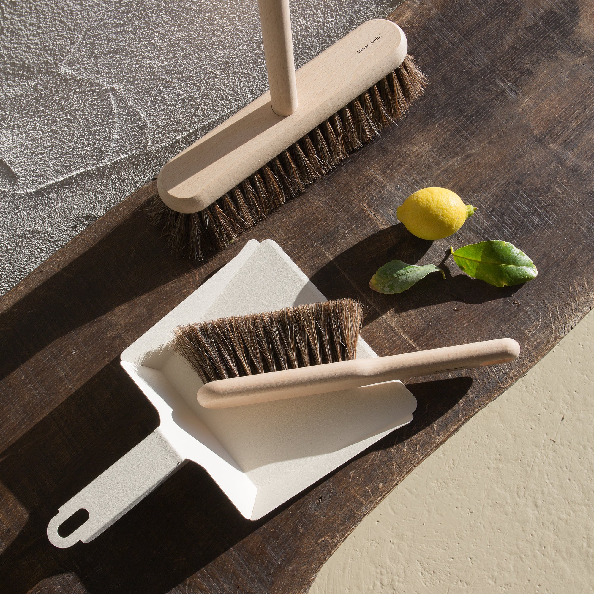 Craft beechwood hand brush & dustpan set