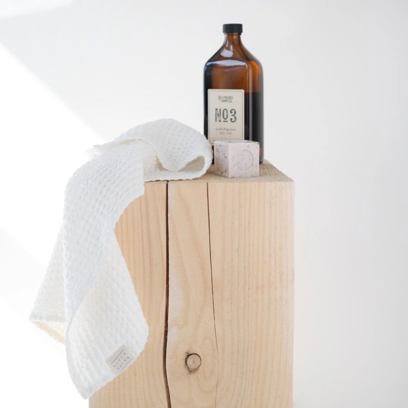 Serviette de bain gaufrée – Blanc