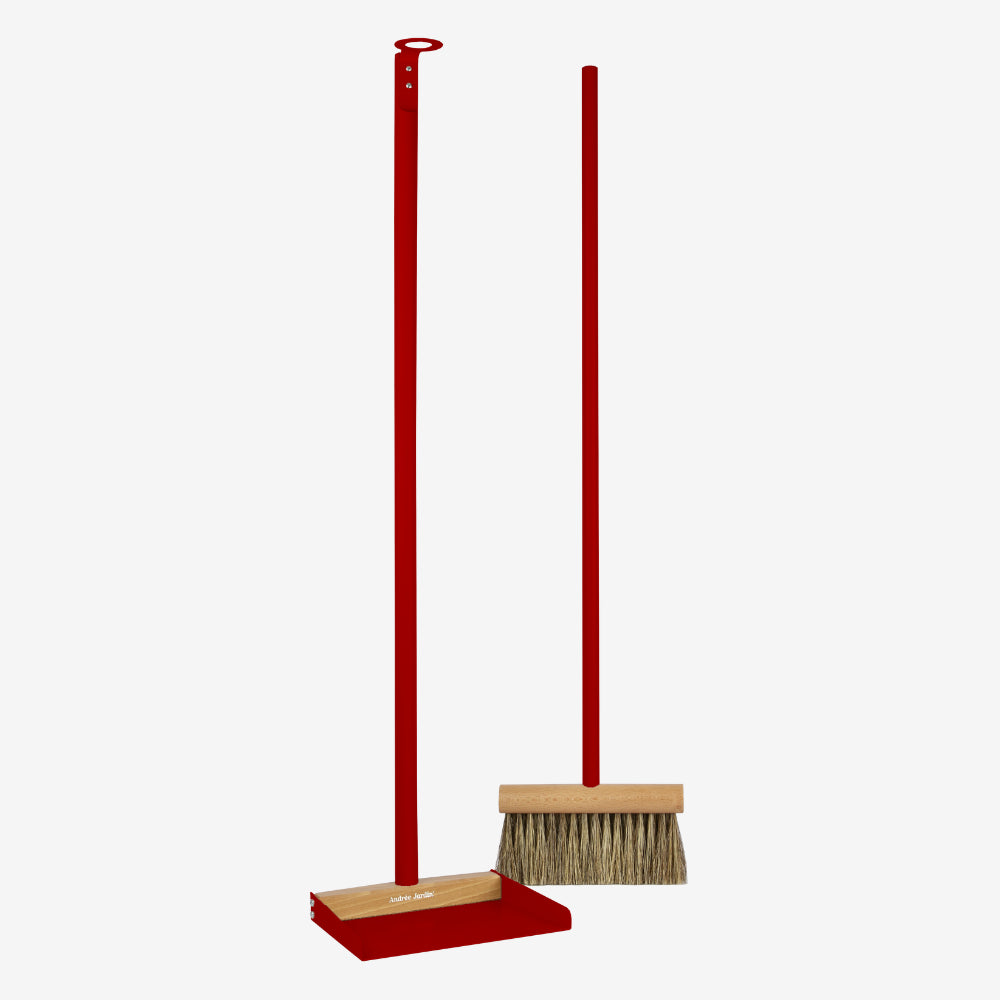 Clynk Natural long handled brush & dustpan set