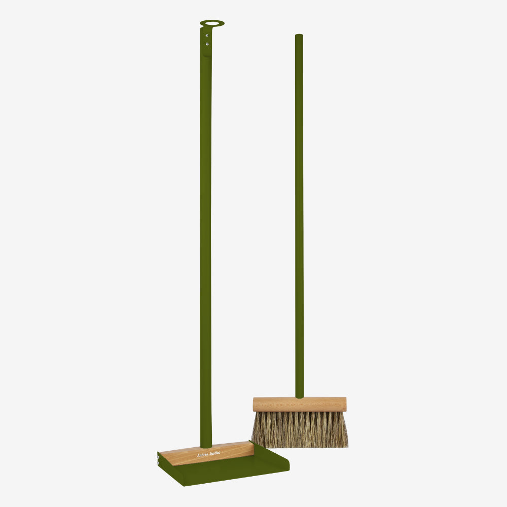 Clynk Natural long handled brush & dustpan set