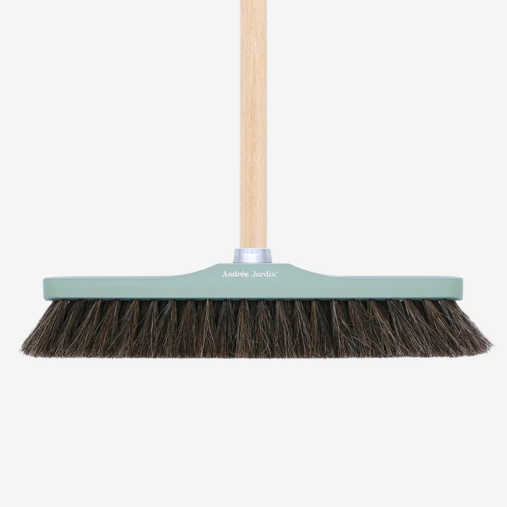 Sage green broom 43cm